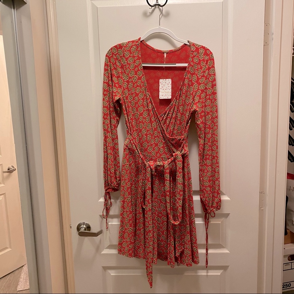 Super soft faux wrap dress